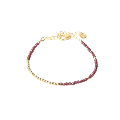 Sofia Dickie Delicate Beaded Gemstone Bracelet – Garnet - Radical Living 