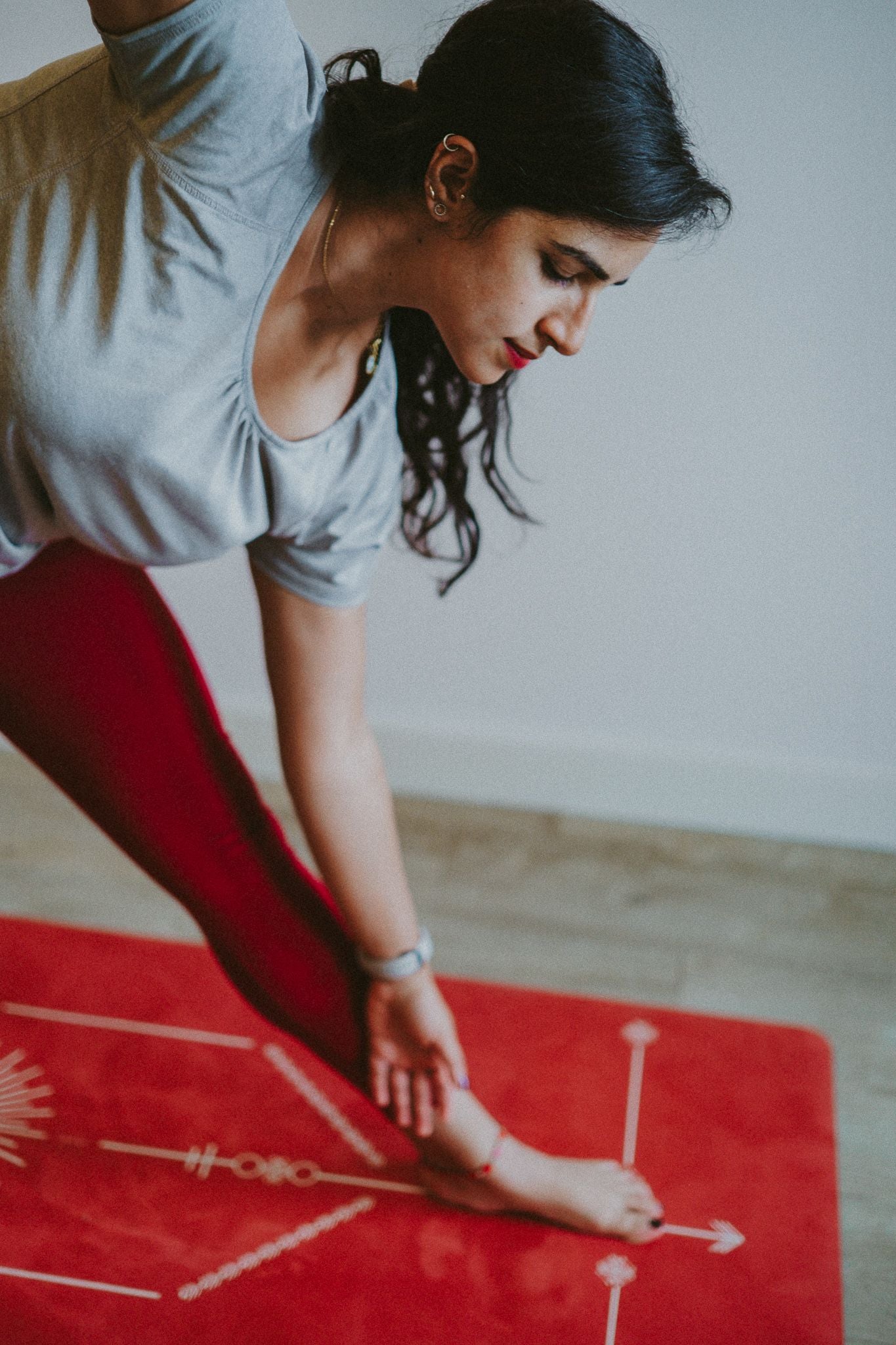 Ladina Warrior Red Velvet Yoga Mat - Radical Giving