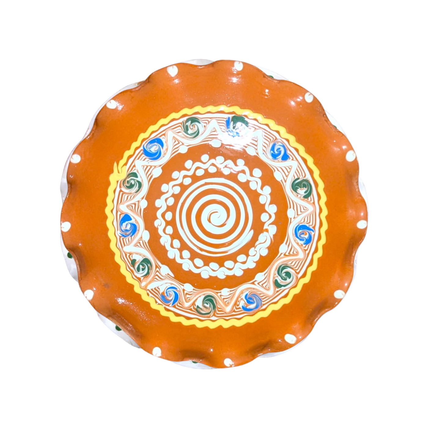 Casa De Folklore Ripple Serving Dish Spiral