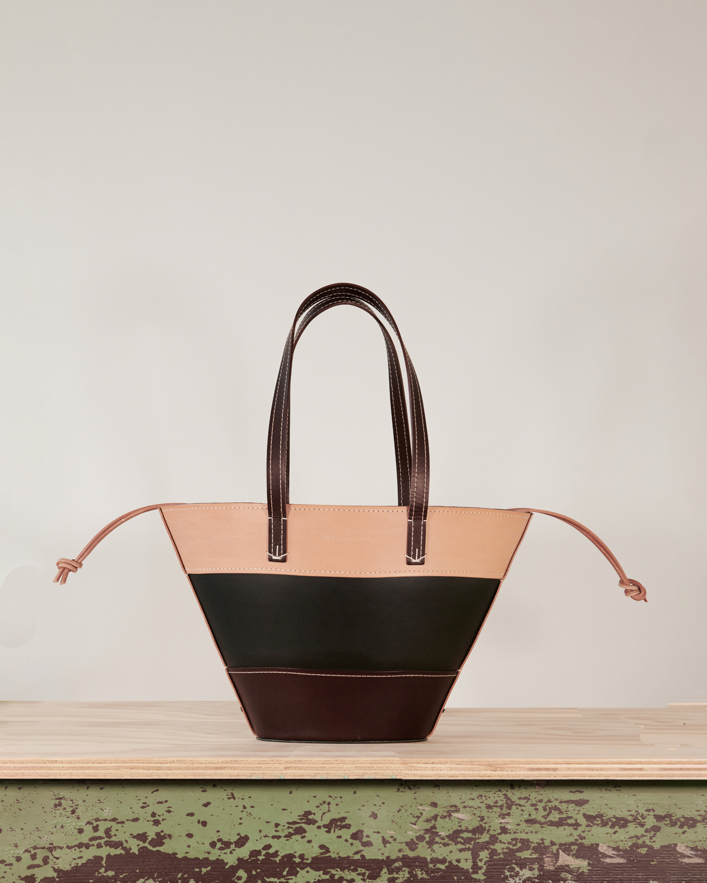 Lucy Welton Handmade Leather Margot Bag Tan, Brown & black