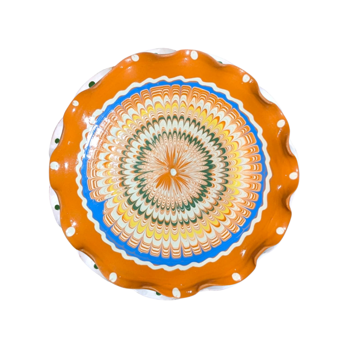 Casa De Folklore Ripple Serving Dish Optical. - Radical Living