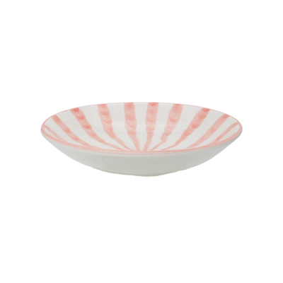 Woven Rosa  Hand-painted Wave Pasta Bowl, Blush