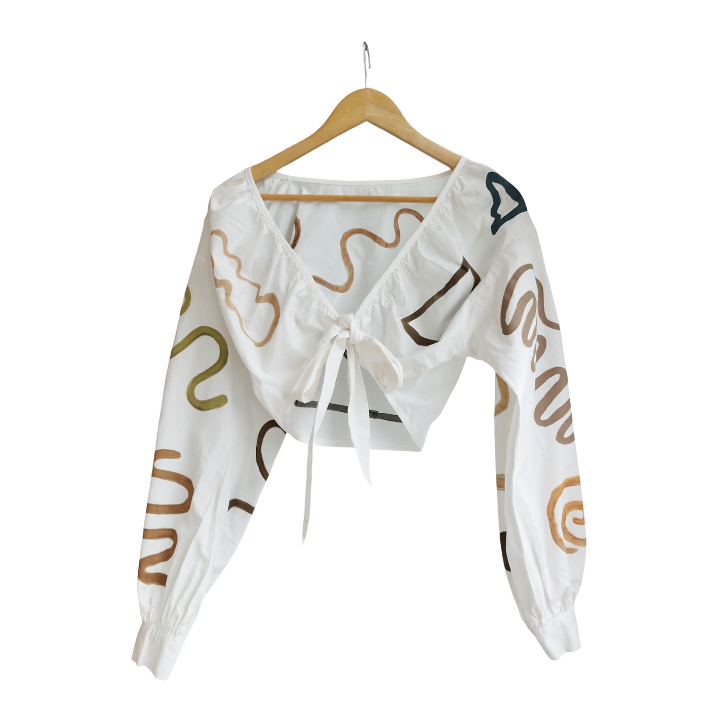 Aff & Jam Hand painted Block Line Wrap Top - Radical Living