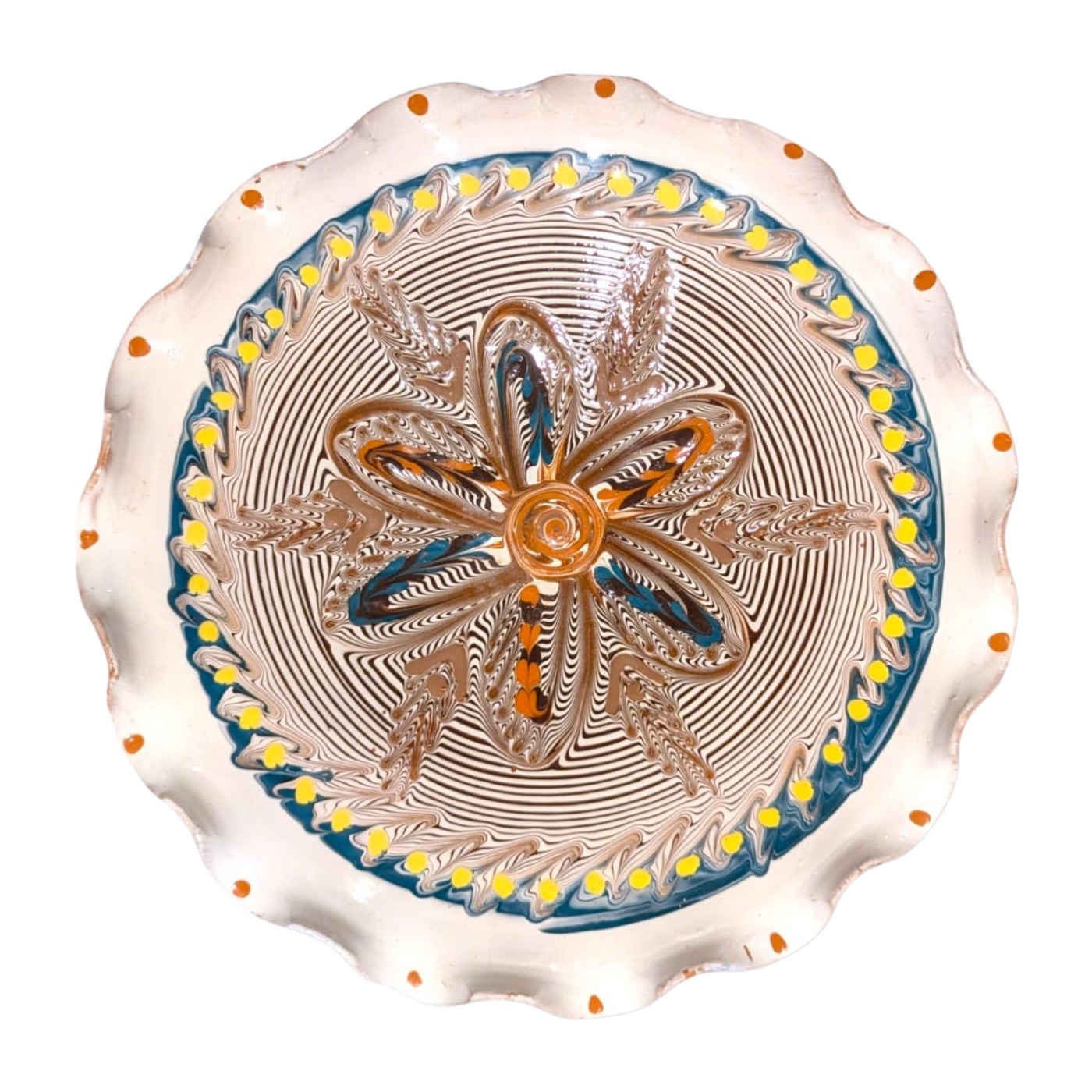 Casa De Folklore Large Ripple Plate Dot - Radical Living