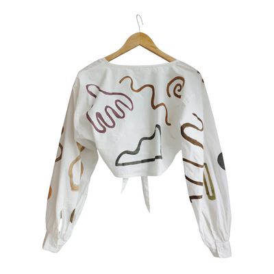 Aff & Jam Hand painted Block Line Wrap Top - Radical Living