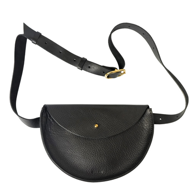 Willow Large Handmade Leather Halfmoon Crossbody Bag