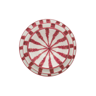 Woven Rosa Handpainted Wave Dinner Plate Grenadine - Radical Living