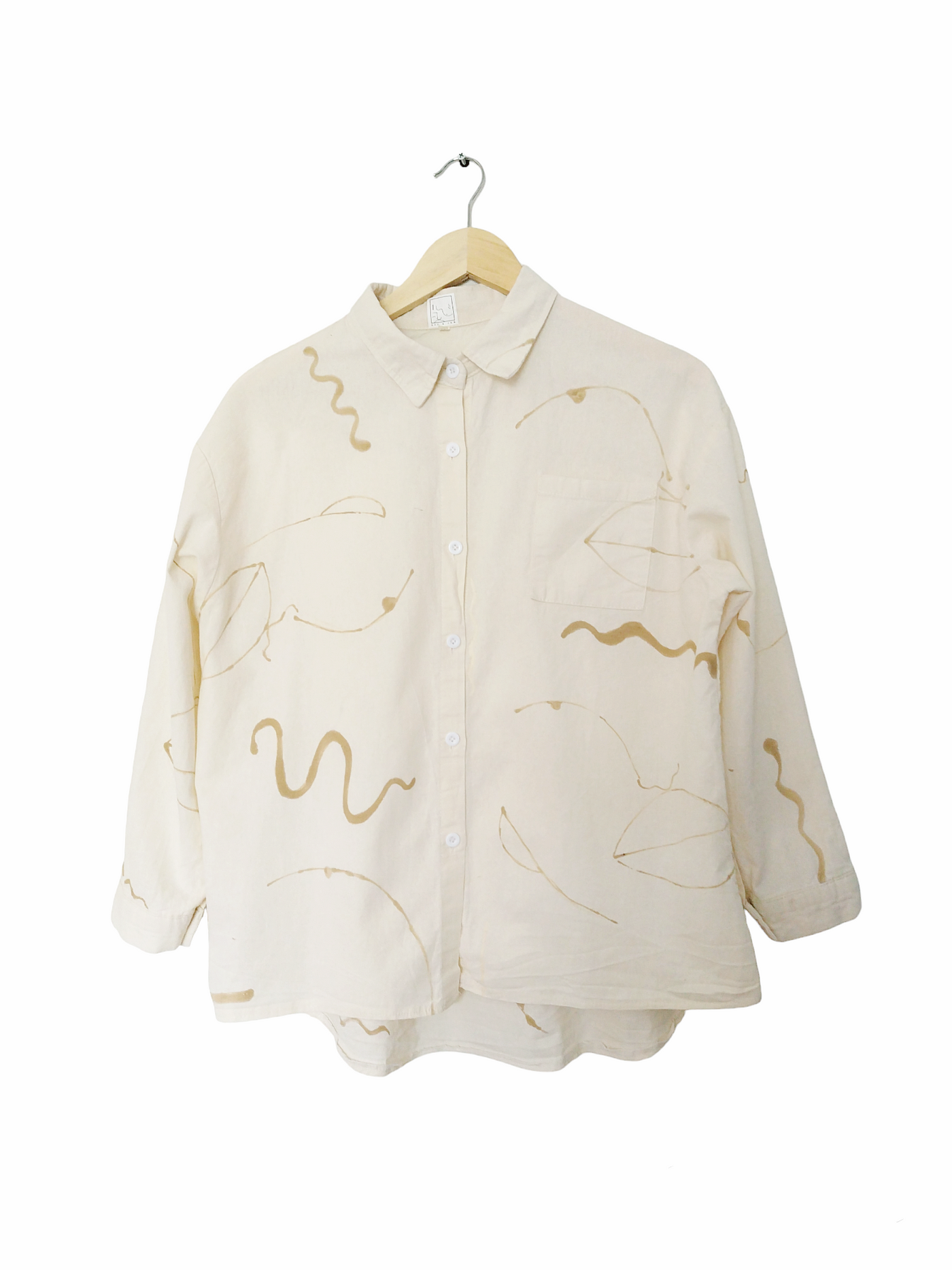 Aff & Jam Hand painted Ivory Pattern Shirt - Radical Giving