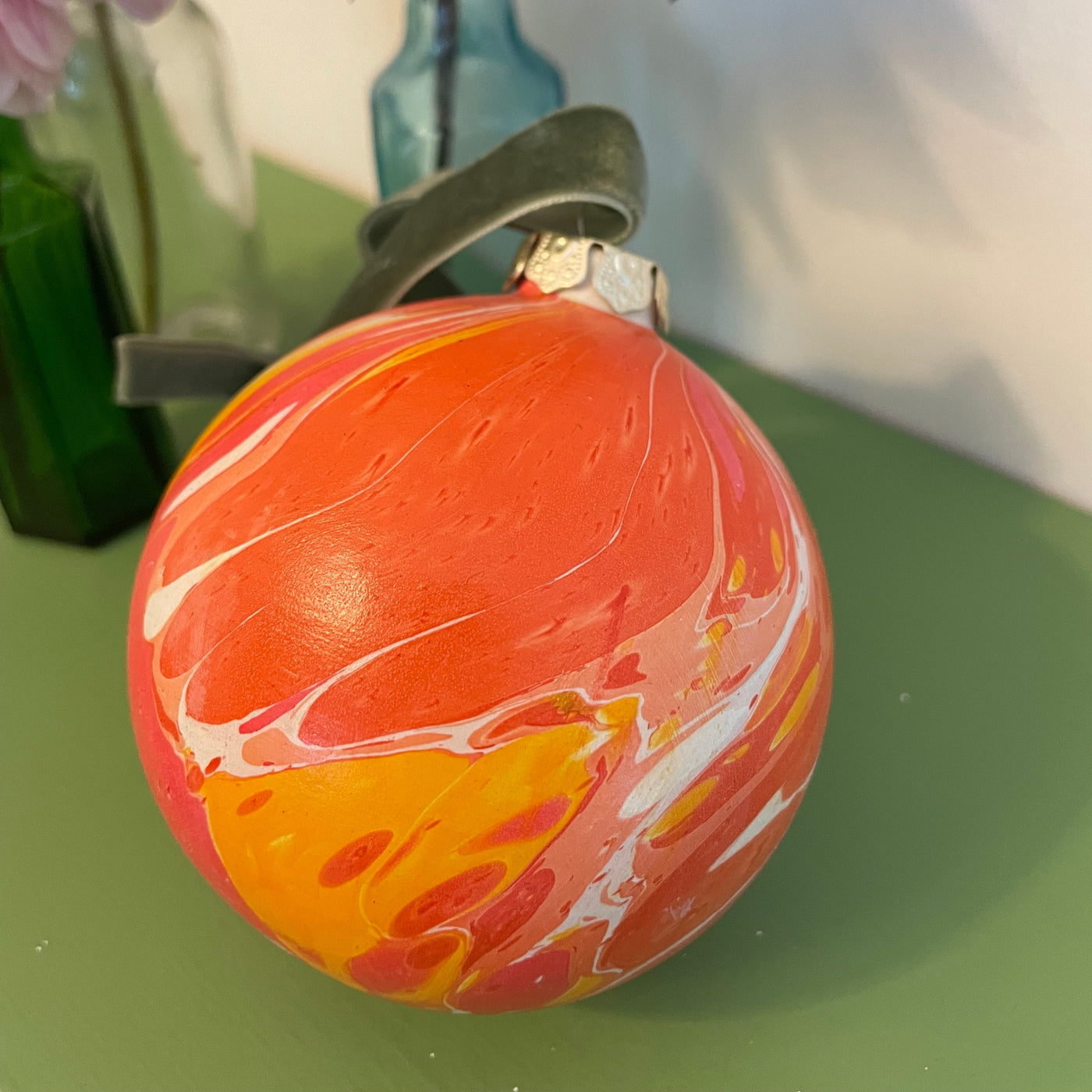 Flora Scott Designs Hand-Marbled Ceramic Bauble Large - Radical Living