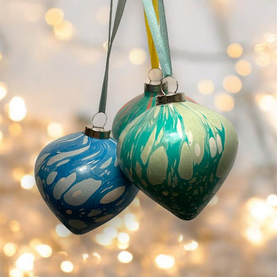 Flora Scott Designs Hand-Marbled Ceramic Bauble Small Tapered - Radical Living