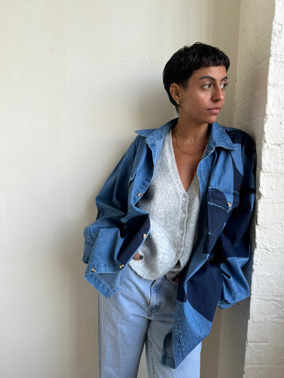 Caroline Dickinson Hand Printed Denim Pissarro Shirt