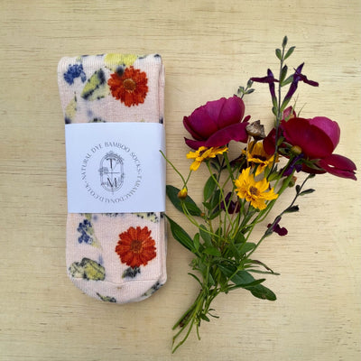 Tara Macdonald Flower Natural Dye Bamboo Socks - Radical Living