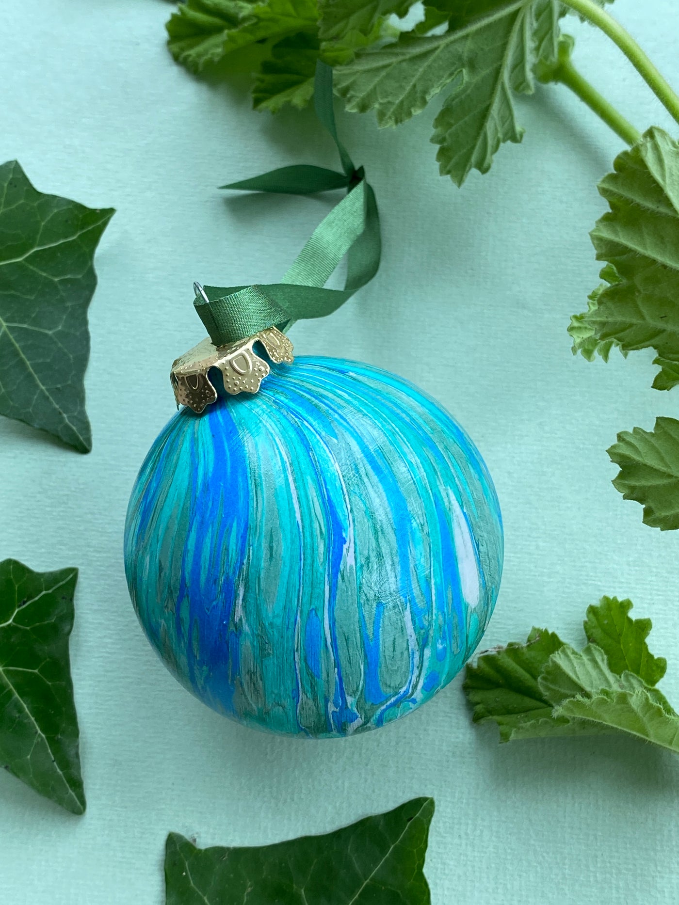 Flora Scott Designs Hand-Marbled Ceramic Bauble Medium