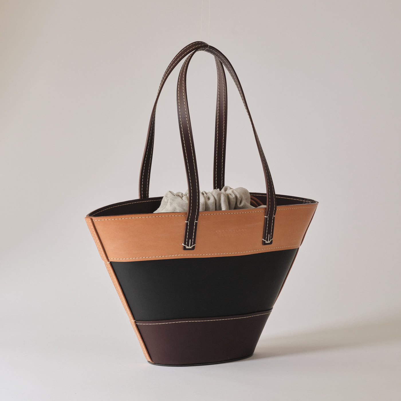 Lucy Welton Handmade Leather Margot Bag Tan, Brown & black