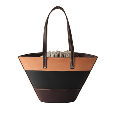 Lucy Welton Handmade Leather Margot Bag Tan, Brown & black