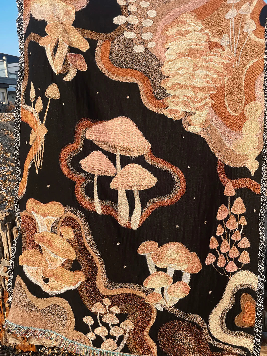 Nikki Strange Mushroom wonderland woven throw/blanket - Radical Liviing