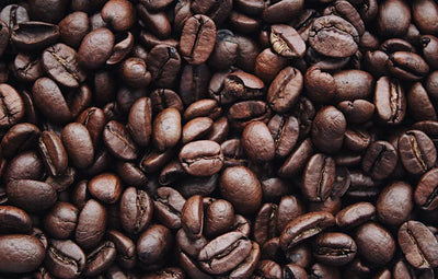 Close-up of roasted coffee beans
