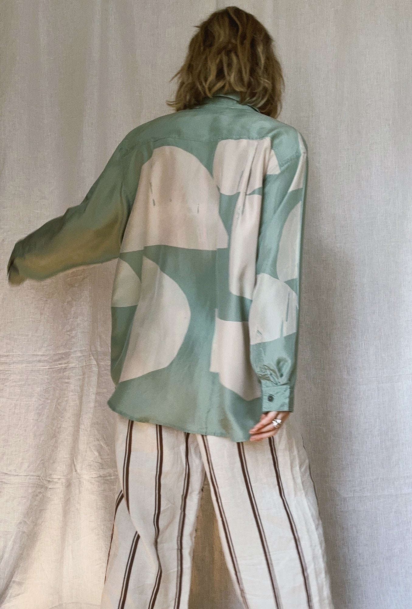 Caroline Dickinson Hand Printed Palma Silk Shirt - Radical Living