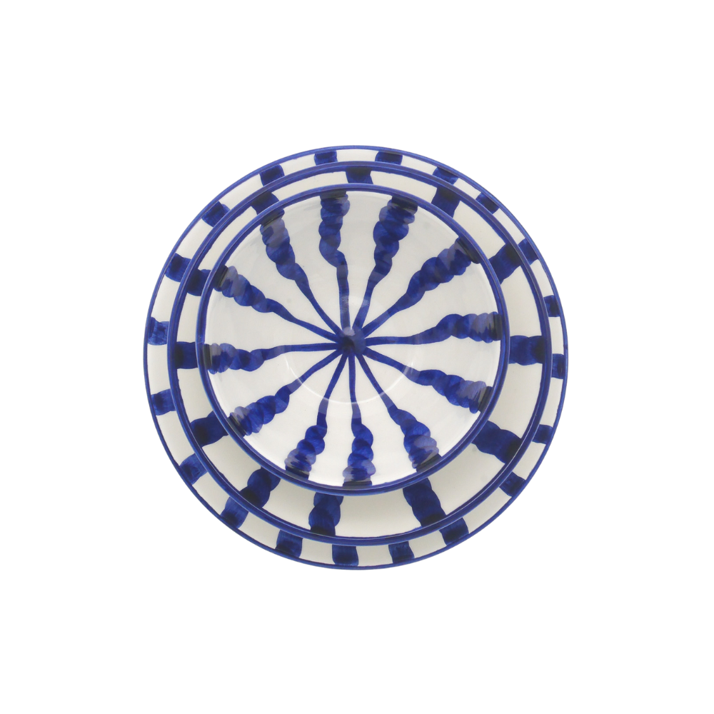 Woven Rosa Hand painted Wave Pasta Bowl Azure - Radical Living 