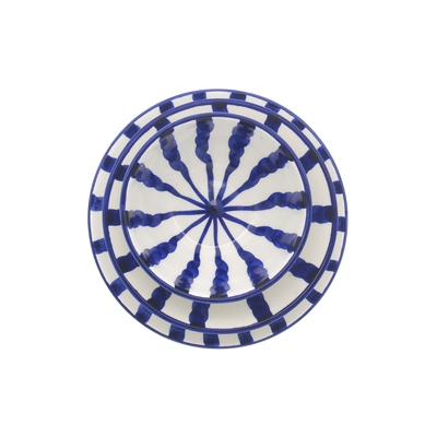 Woven Rosa Hand painted Wave Pasta Bowl Azure - Radical Living 