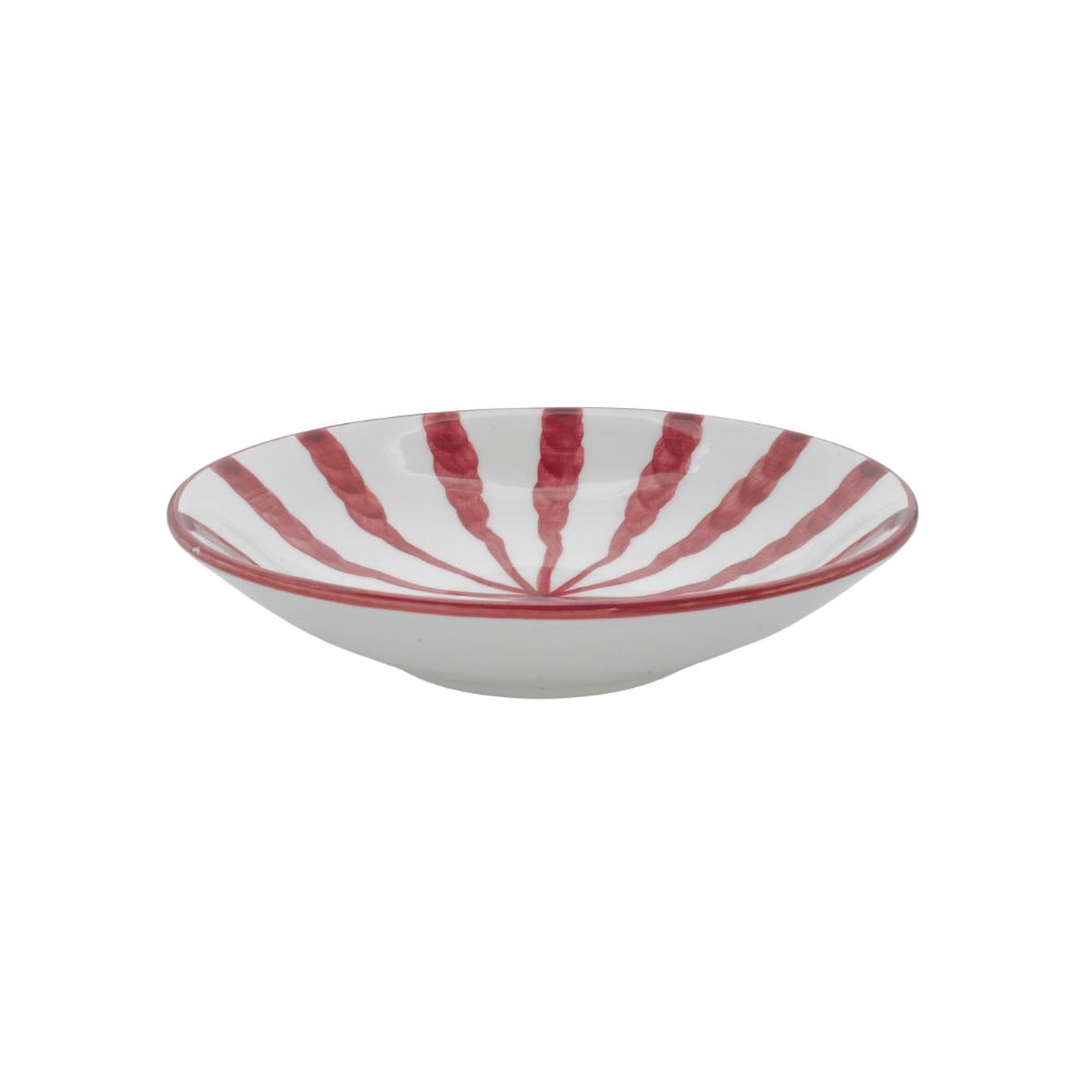 Woven Rosa Hand painted Wave Pasta Bowl Grenadine - Radical Living