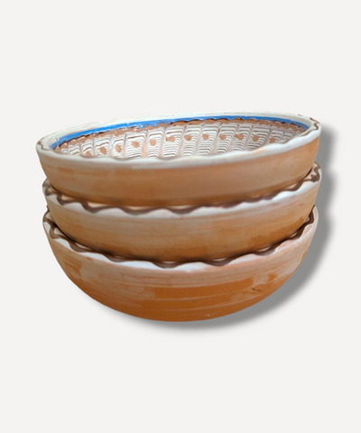 Casa De Folklore Almond Blue Serving Bowl - Radical Living 