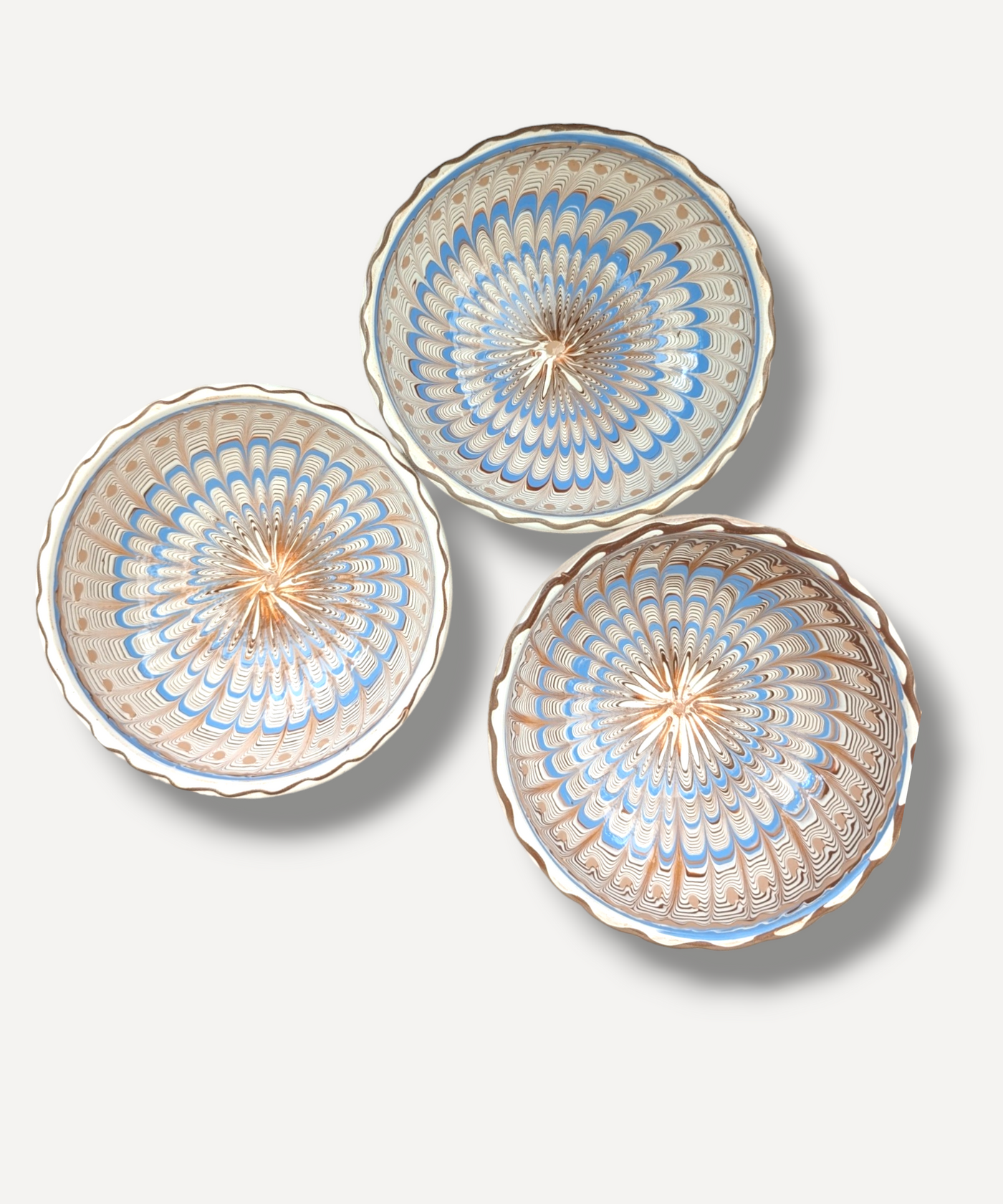 Casa De Folklore Almond Blue Serving Bowl - Radical Living 