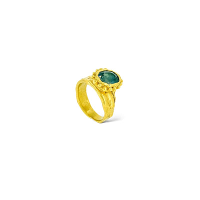 Sharlala Jewellery Sea Sapphire Anemone Ring Gold Vermeil