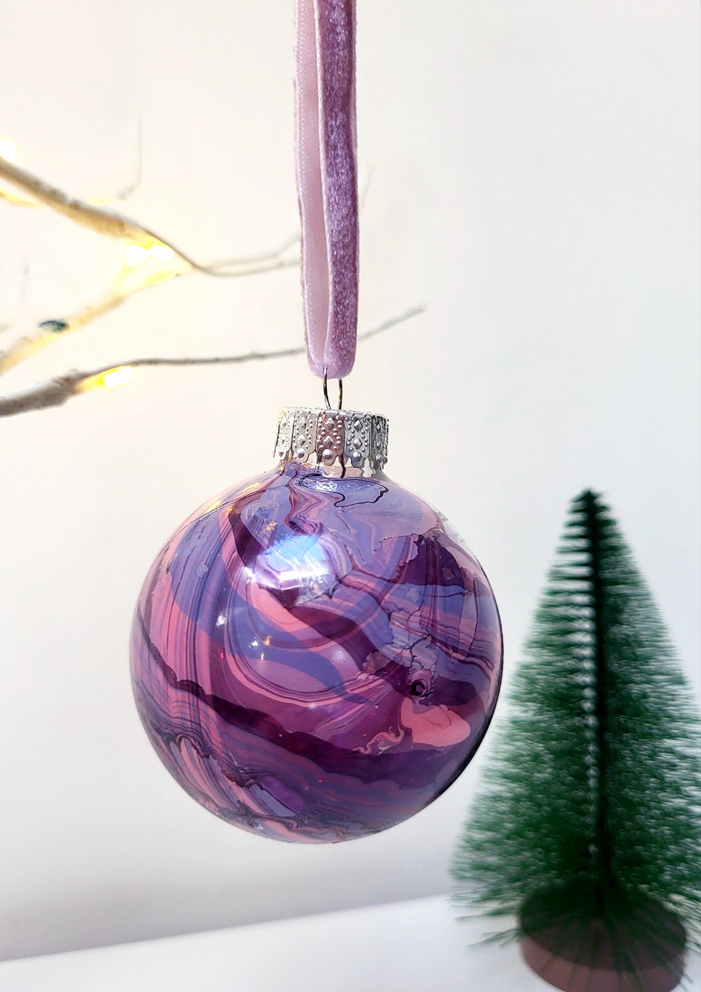 Rosie Grace Studio Christmas Baubles Pink & Purple - Radical Living