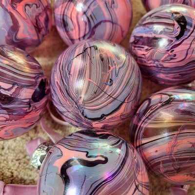 Rosie Grace Studio Christmas Baubles Pink & Purple - Radical Living