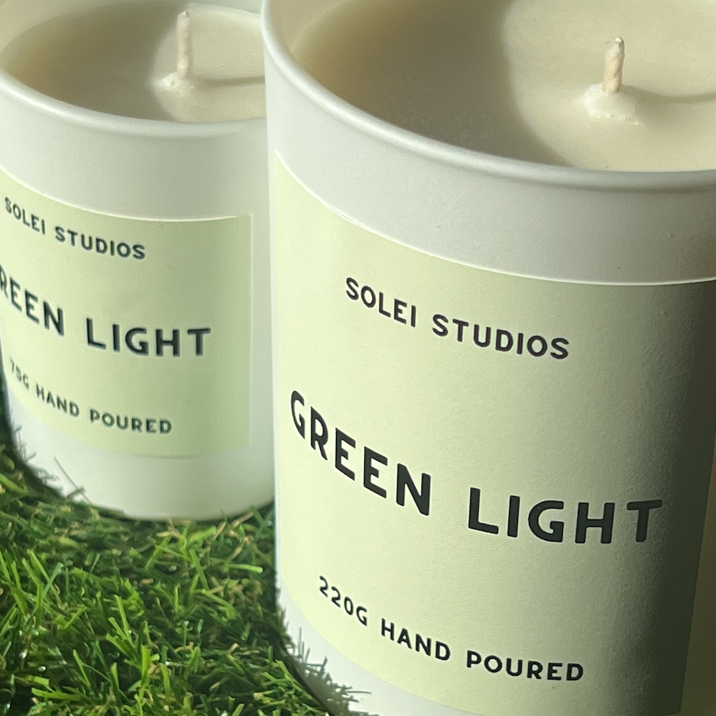 Solei Studio Green Light Hand Poured Candle - Radical Living