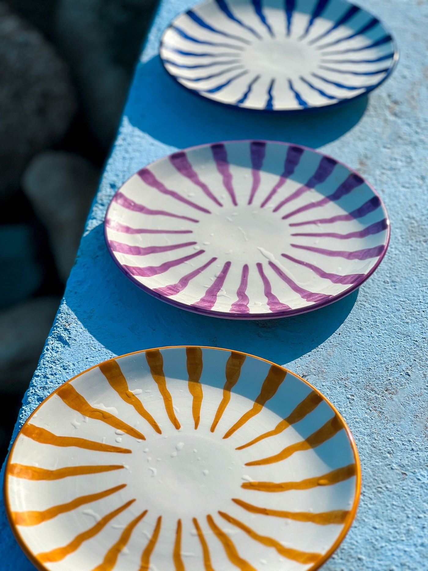 Woven Rosa Handpainted Wave Dinner Plate Sunglow - Radical Living