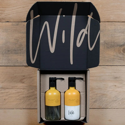 Wild England Cleansing Gel & Body Lotion Gift Pack - Sweet Orange & Cardamom