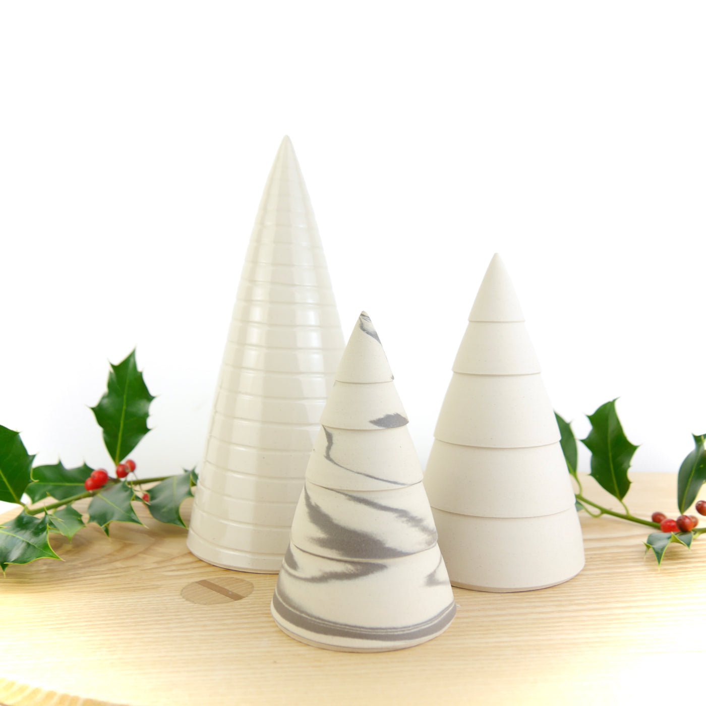 Throw To Fire Handmade White Ceramic Christmas Tree  - Radical Living