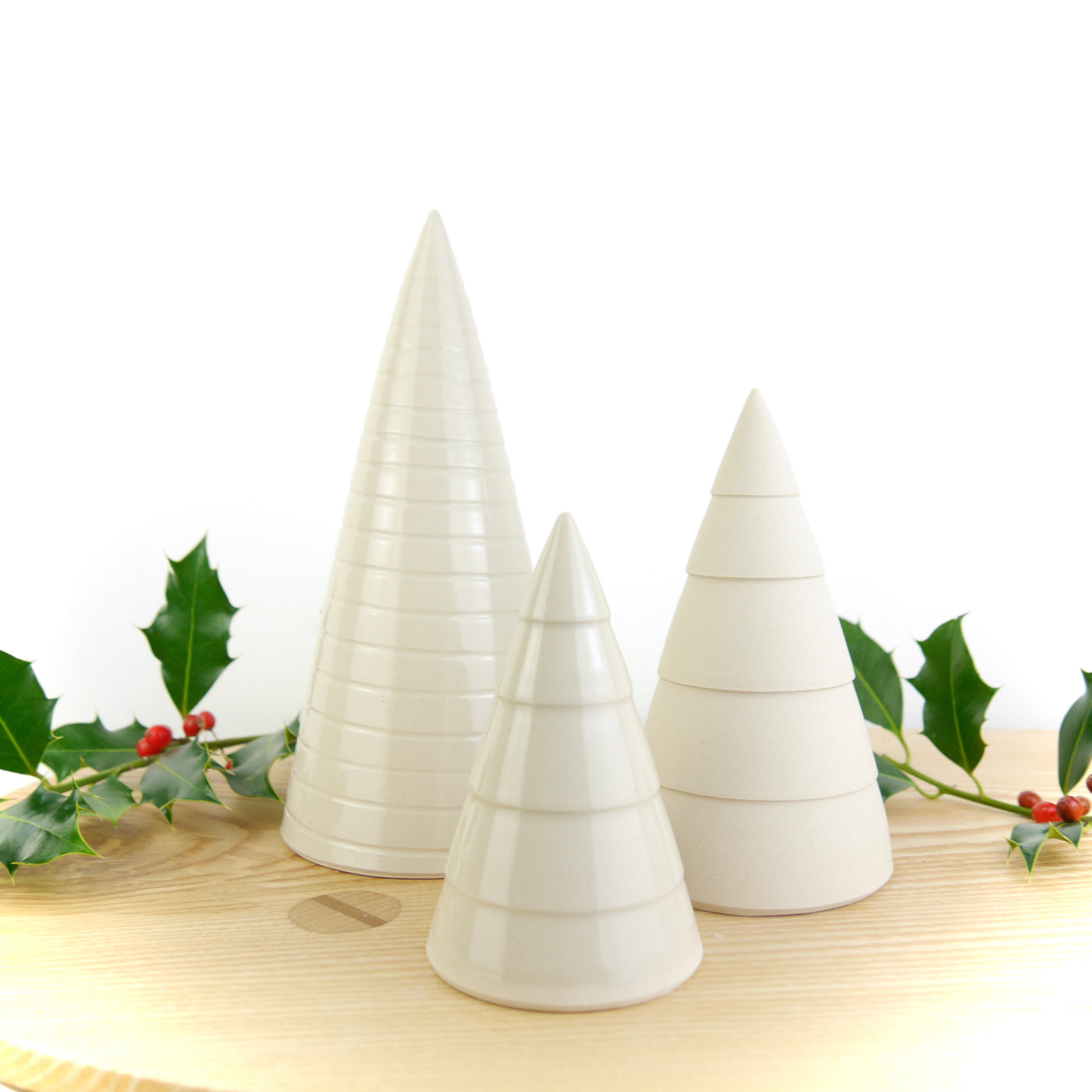 Throw To Fire Handmade White Ceramic Christmas Tree  - Radical Living