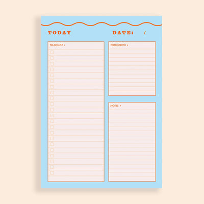 Lately Studio A5 Blue Wiggle Daily Desk Pad - Radical Giving