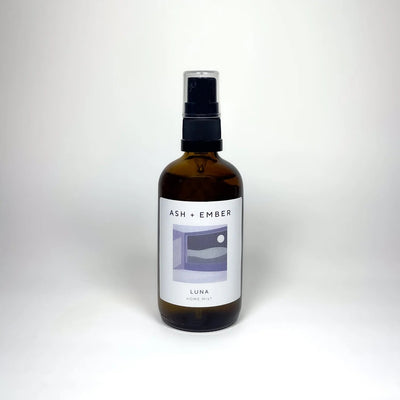 Bottle of 'ASH + Ember Luna' on a white background