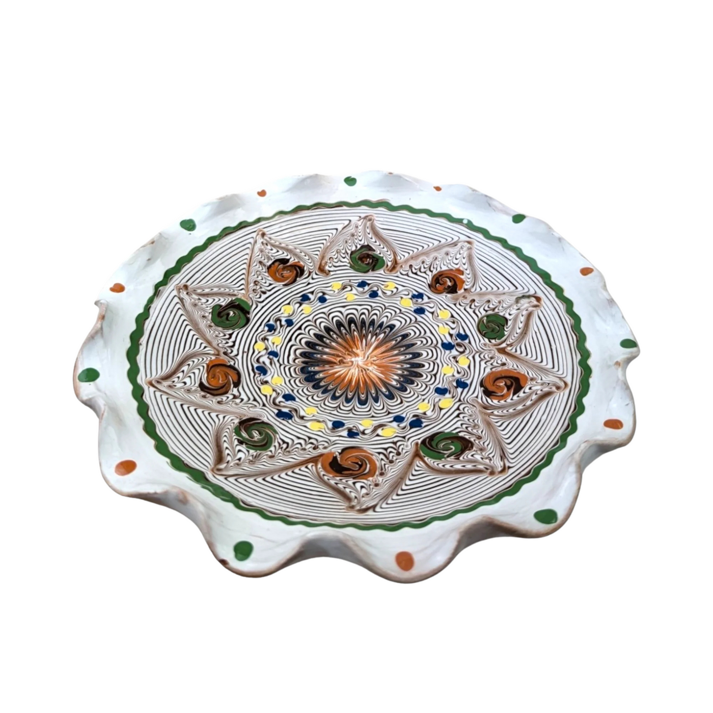 Casa De Folklore Eve Ripple Serving Dish - Radical Living