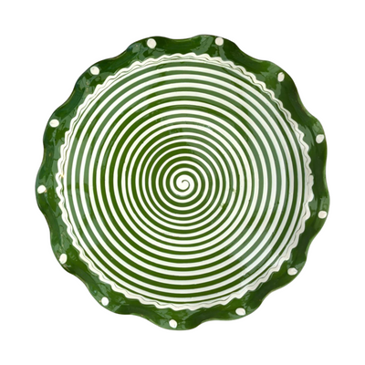 Casa De Folklore Large Swirl Ripple Plate - Radical Living