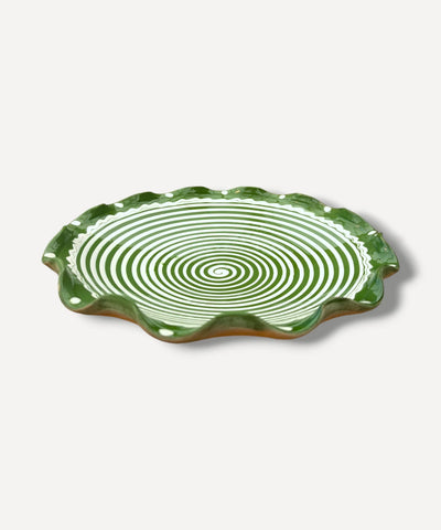 Casa De Folklore Large Swirl Ripple Plate - Radical Living