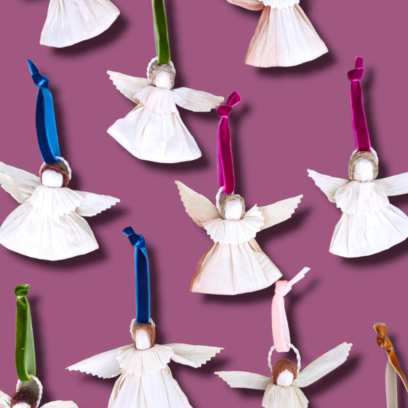 Casa De Folklore Corn Husk Angel Christmas Decoration