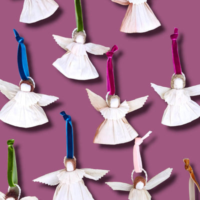 Casa De Folklore Corn Husk Angel Christmas Decoration