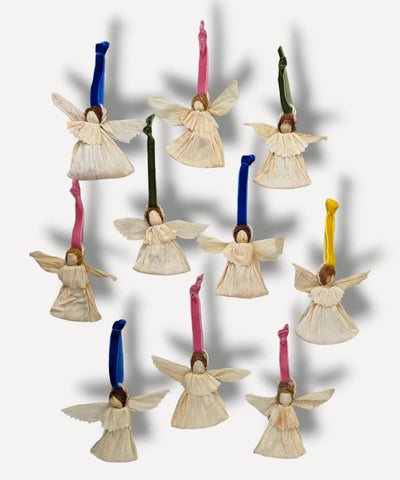 Casa De Folklore Corn Husk Angel Christmas Decoration