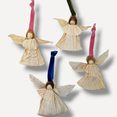 Casa De Folklore Corn Husk Angel Christmas Decoration