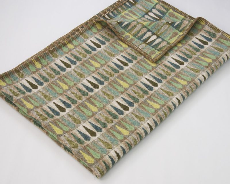Chalk Woven Merino Lambswool Throw Fern - Radical Living