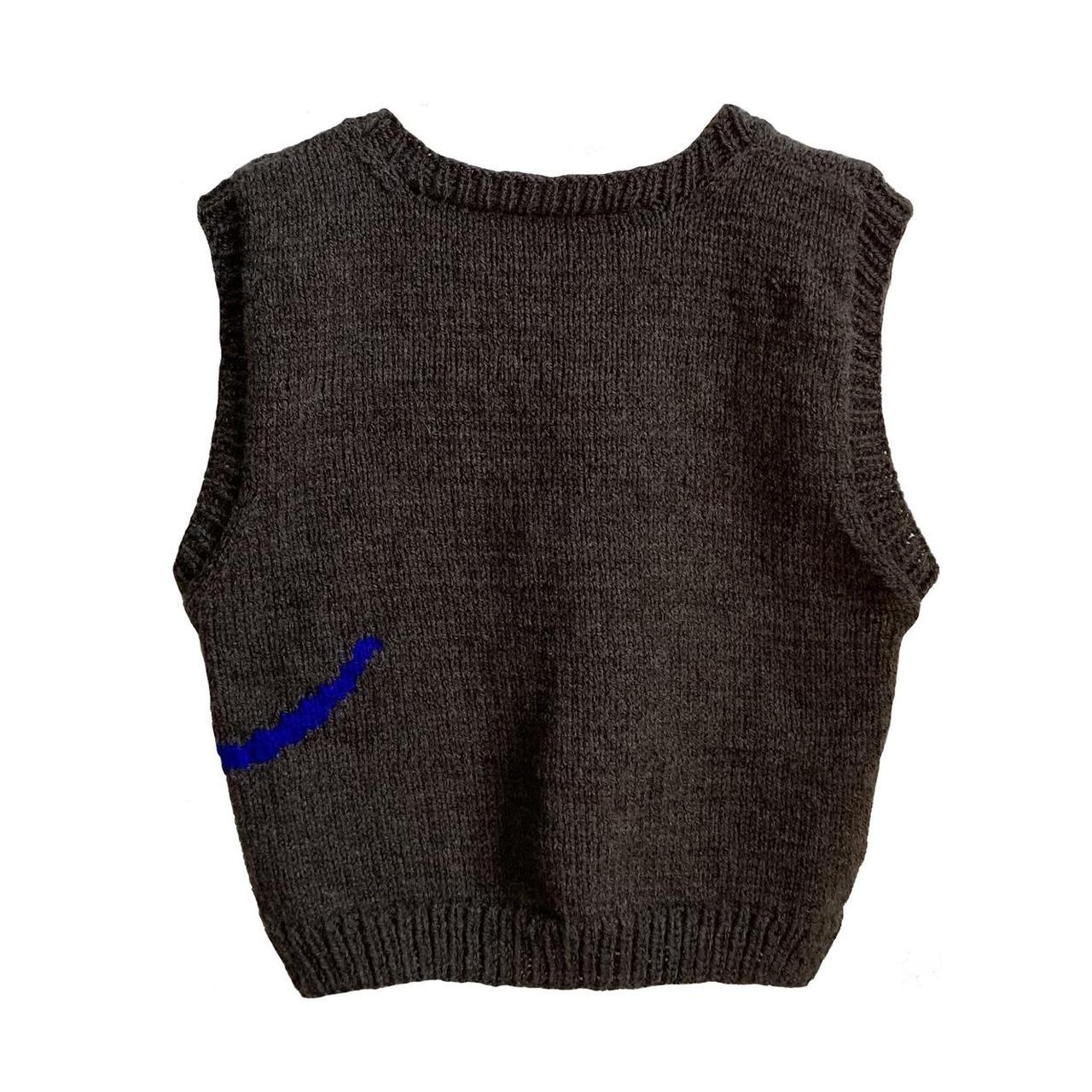 Fontan Hand knitted Blue and Brown Sweater Vest - Radical Living
