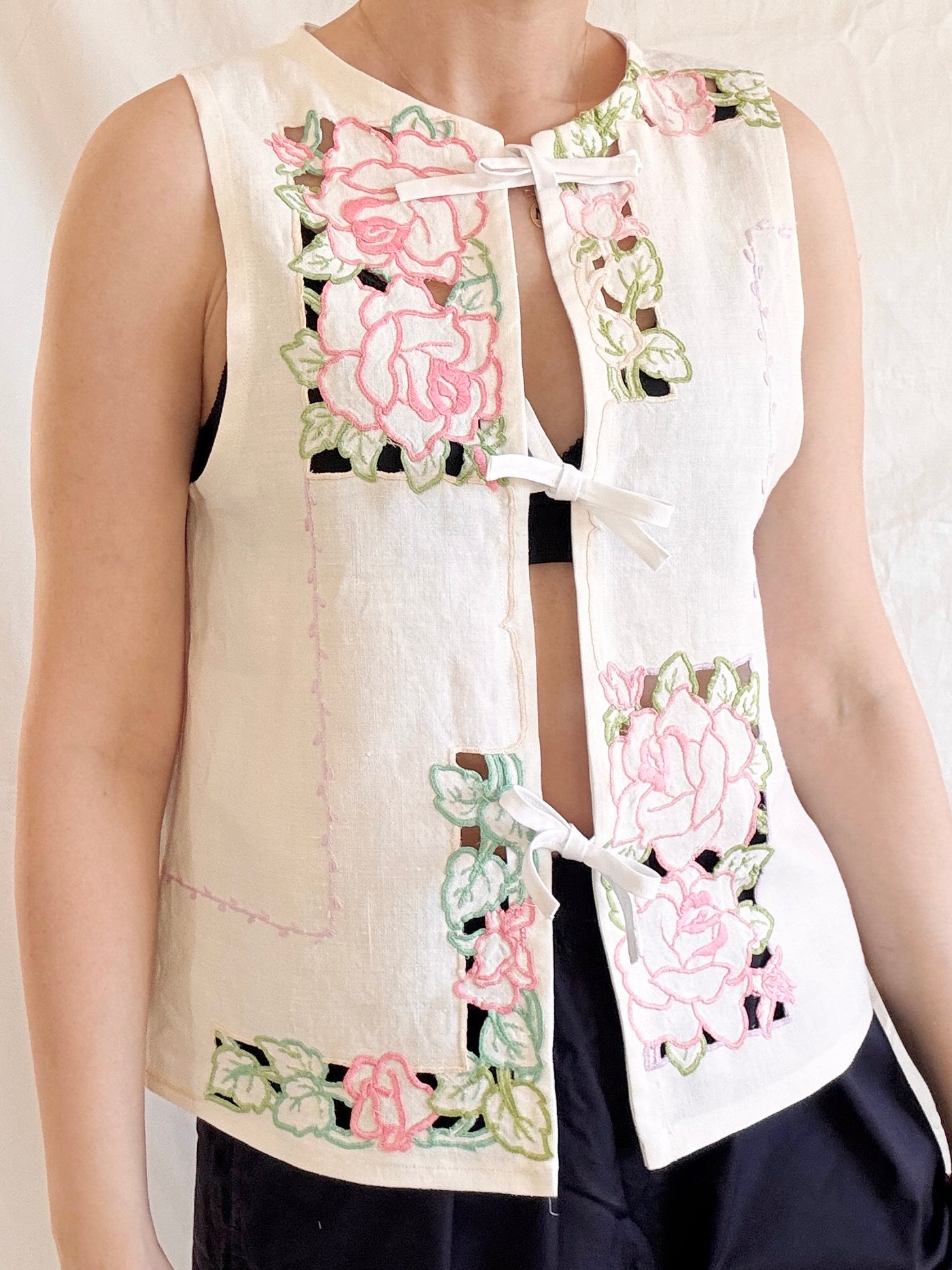 Frea Vintage Reworked Floral Embroidered Top - Radical Living