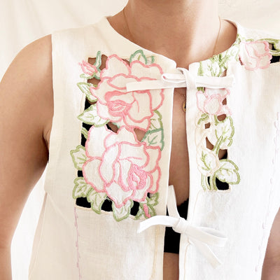 Frea Vintage Reworked Floral Embroidered Top - Radical Living