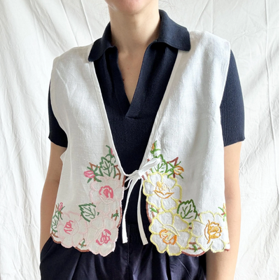 Frea Vintage Reworked Multi Floral Embroidered Top - Radical Living 