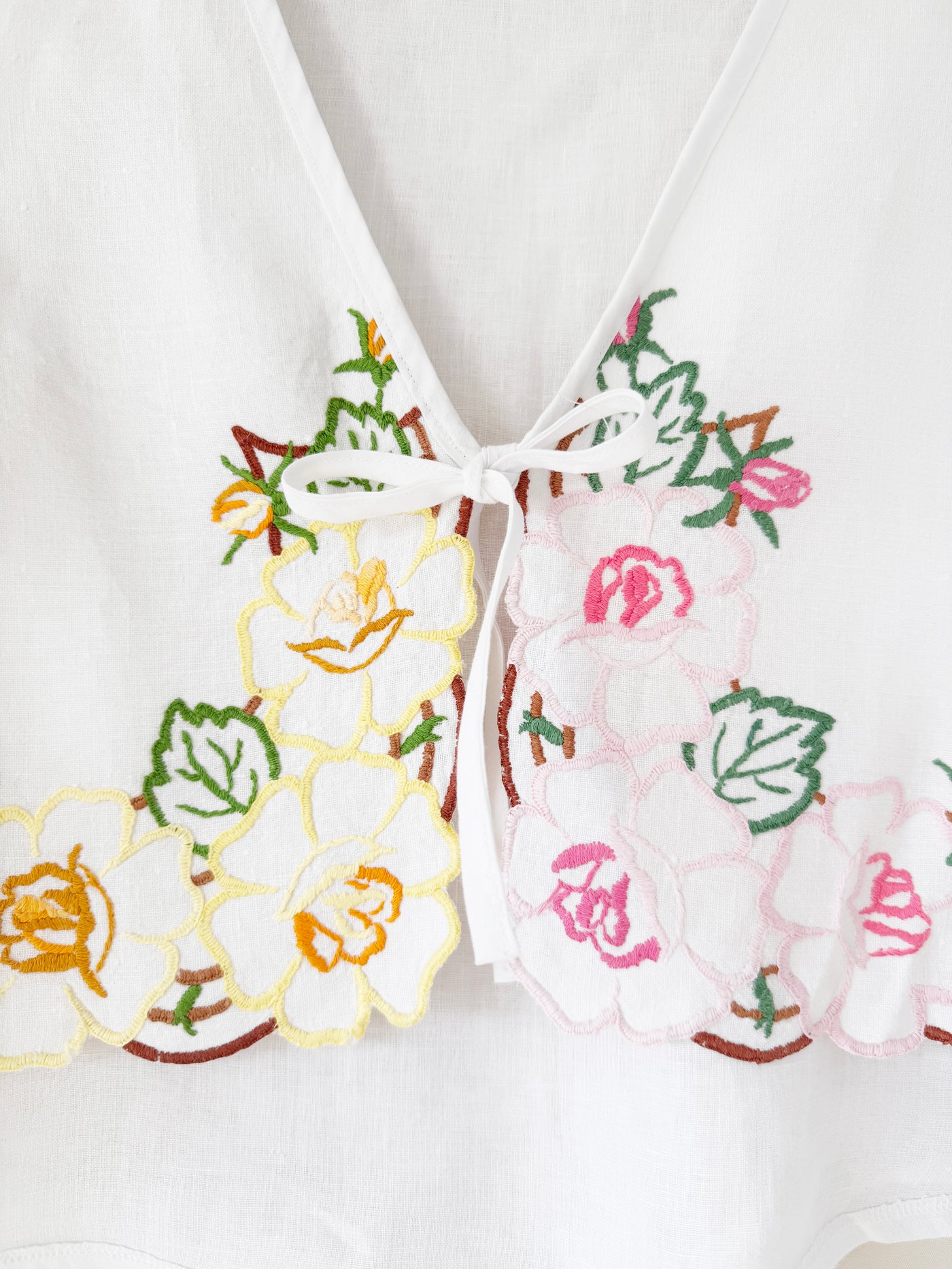 Frea Vintage Reworked Multi Floral Embroidered Top - Radical Living 